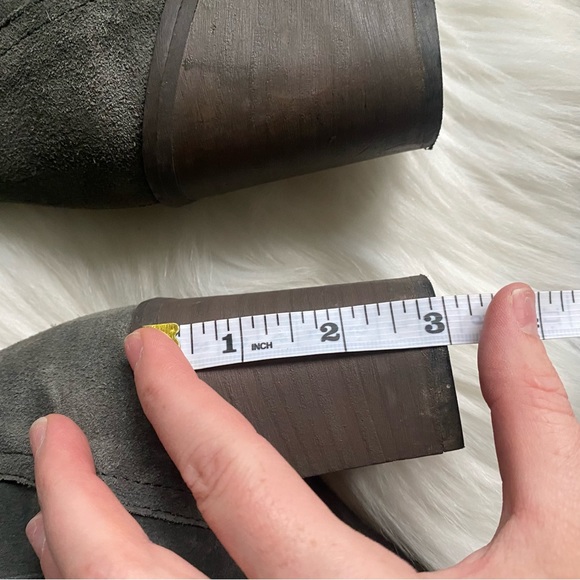 Charles David Knee High Grey Suede Boots - Picture 3 of 5